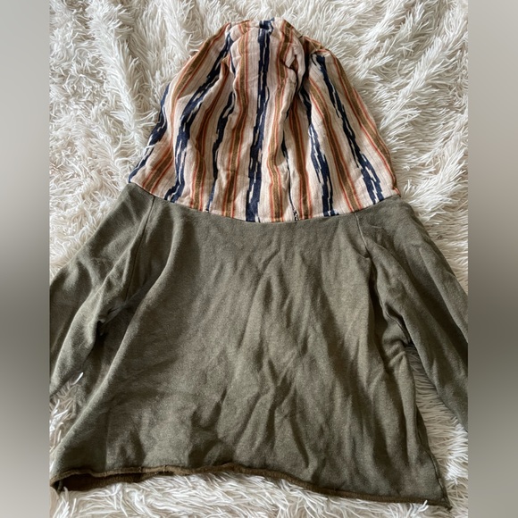 Handmade Hemp and Bamboo fleece Rooted Sprout cropped hoodie size small - Picture 4 of 7